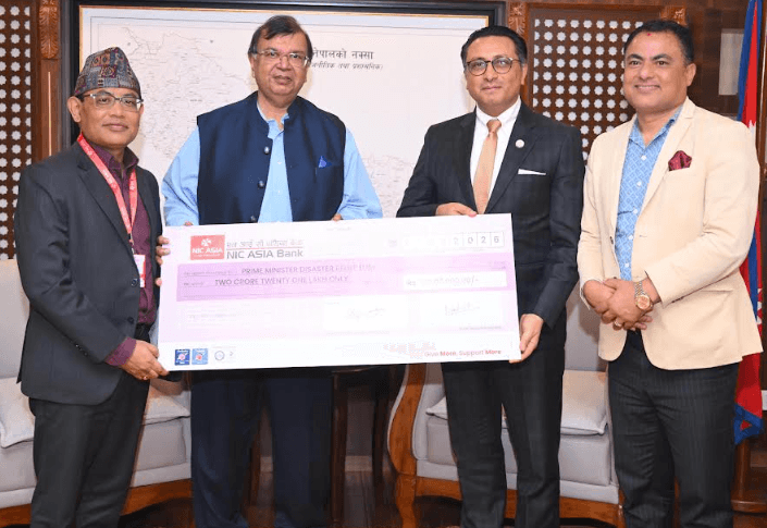 NIC Asia Bank Contributes Rs. 2.21 Crore to BhoteKoshi Flood Relief Fund
