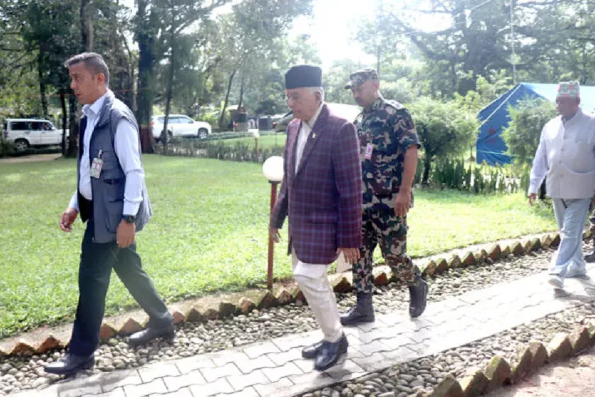 President Paudel Takes Stock of Bhote Koshi Flood Damage, Visits Nuwakot and Rasuwa